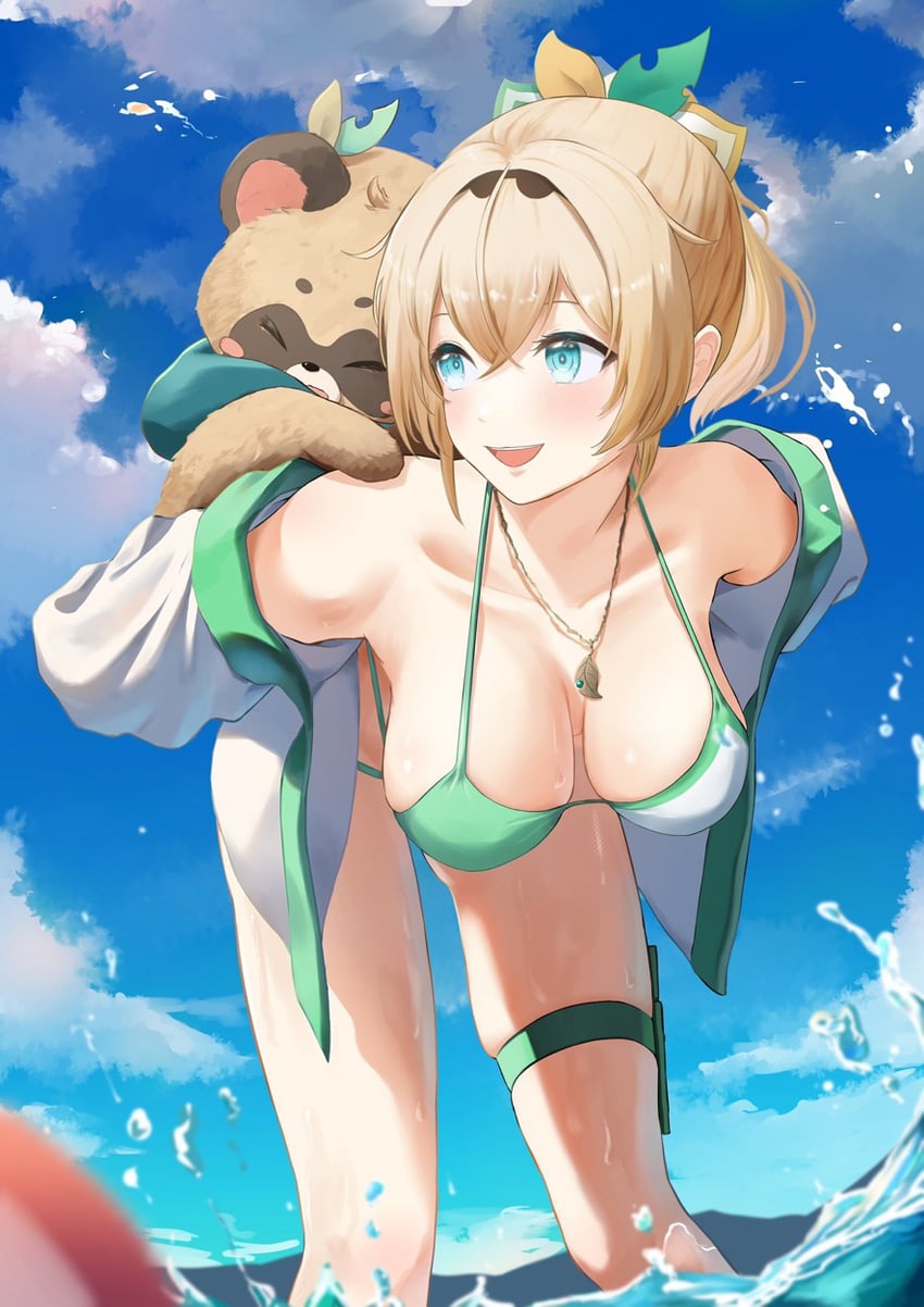 kazama iroha and pokobee (hololive) drawn by kishiro_(mameyamu_matu)