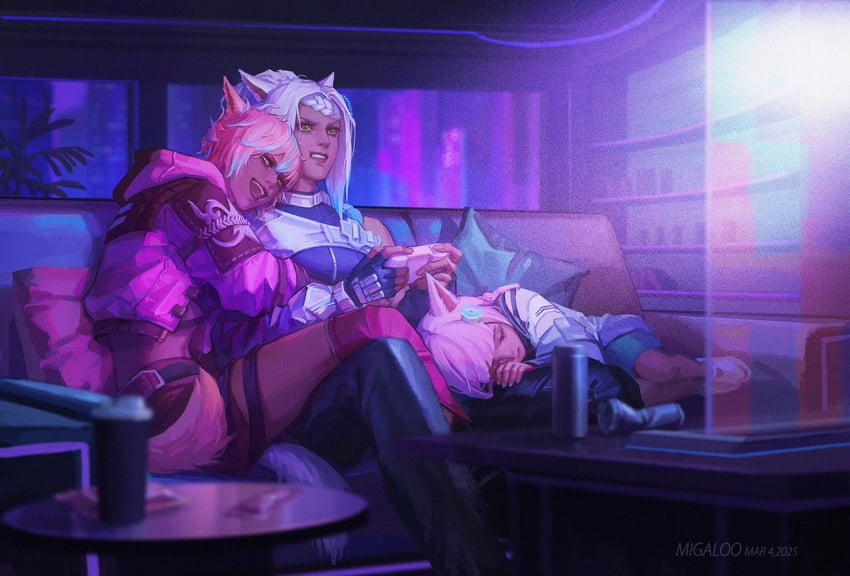 yaana, eutrope, and neyuni (final fantasy and 1 more) drawn by migaloo