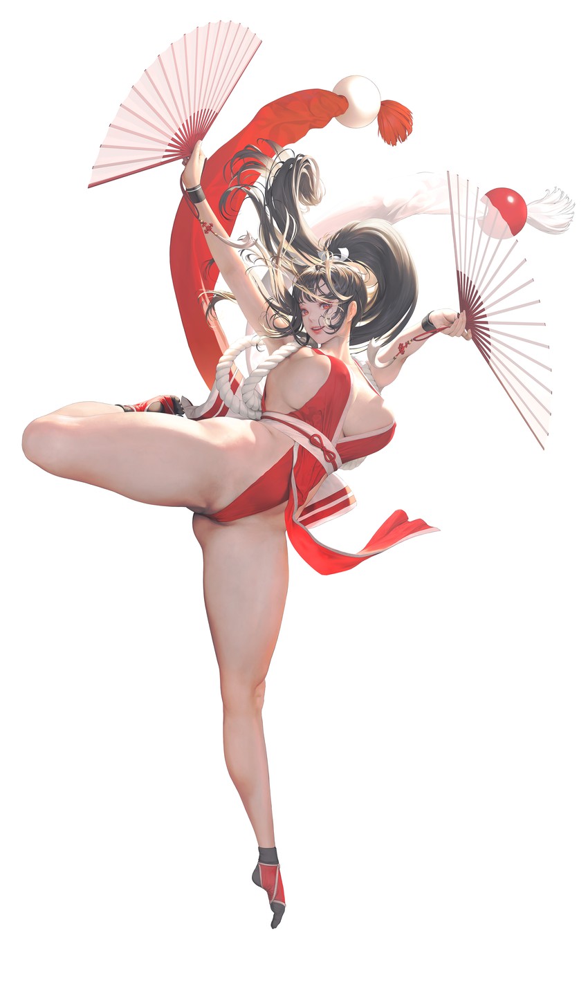 shiranui mai (the king of fighters and 1 more) drawn by hyulla