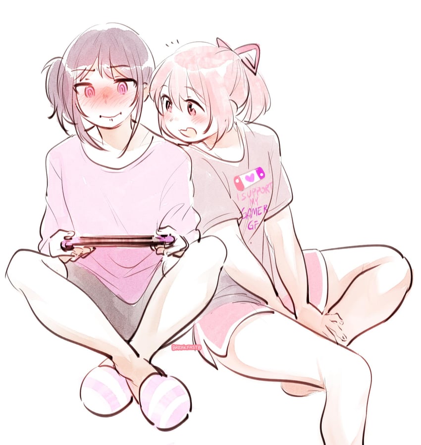 akemi homura and kaname madoka (mahou shoujo madoka magica) drawn by chadolbaegi