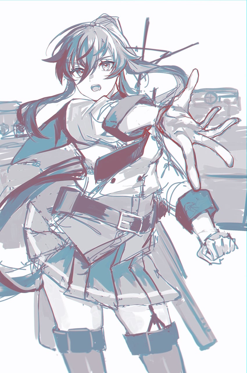 yahagi and yahagi kai ni (kantai collection) drawn by kabe_(inunufuwafuwa)