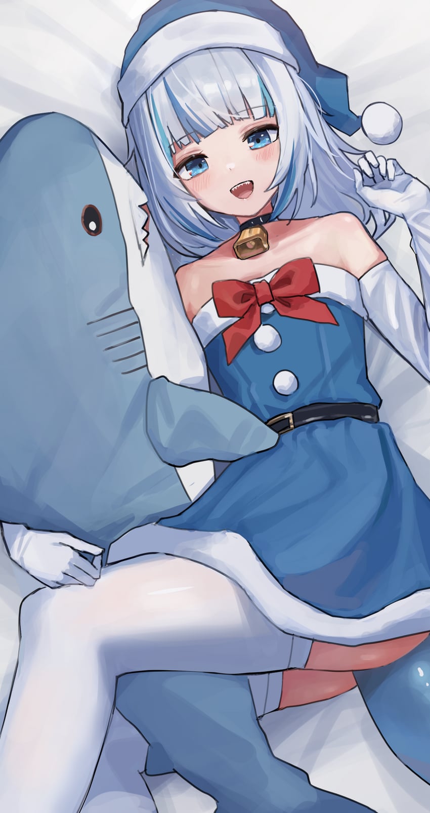 gawr gura (hololive and 1 more) drawn by 3xens