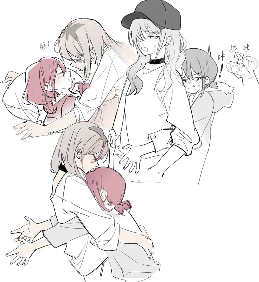iseri nina and kawaragi momoka (girls band cry) drawn by jhon_trick
