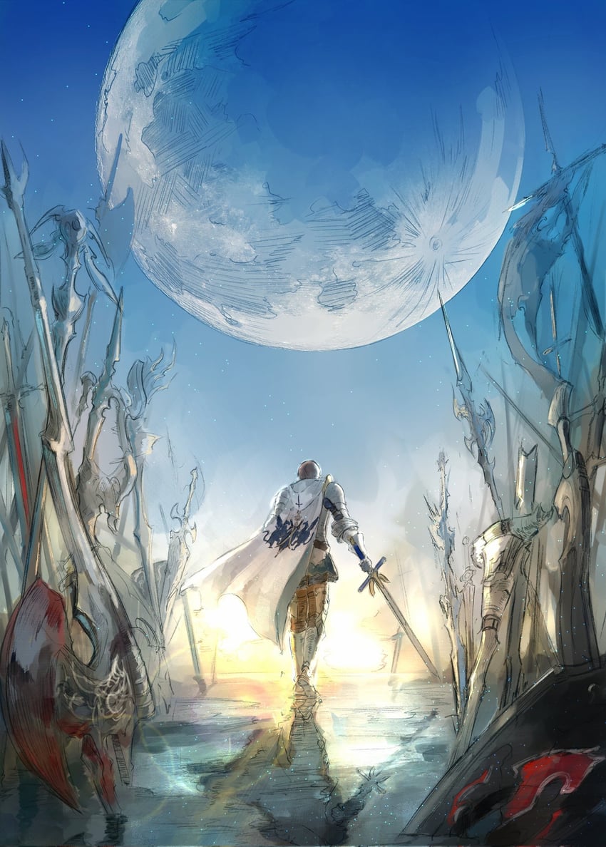warrior of light, adventurer, and paladin (final fantasy and 1 more) drawn by cho.s.h
