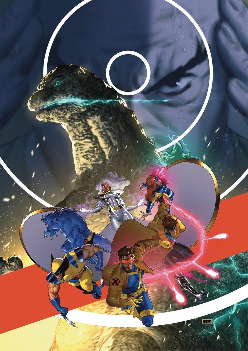 wolverine, godzilla, storm, cyclops, jean grey, and 2 more (marvel and 2 more) drawn by taurin_clarke