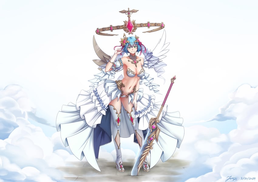 nanael and archangel of light nanael (queen's blade and 1 more) drawn by kkkowy0913