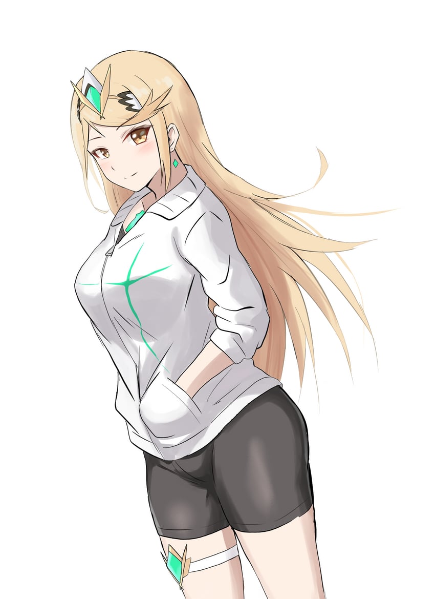 mythra (xenoblade chronicles and 1 more) drawn by fukai_asase