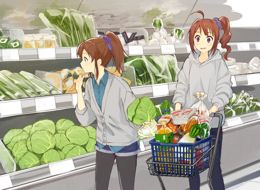 yokoyama nao and satake minako (idolmaster and 1 more) drawn by marimo_(momiage)