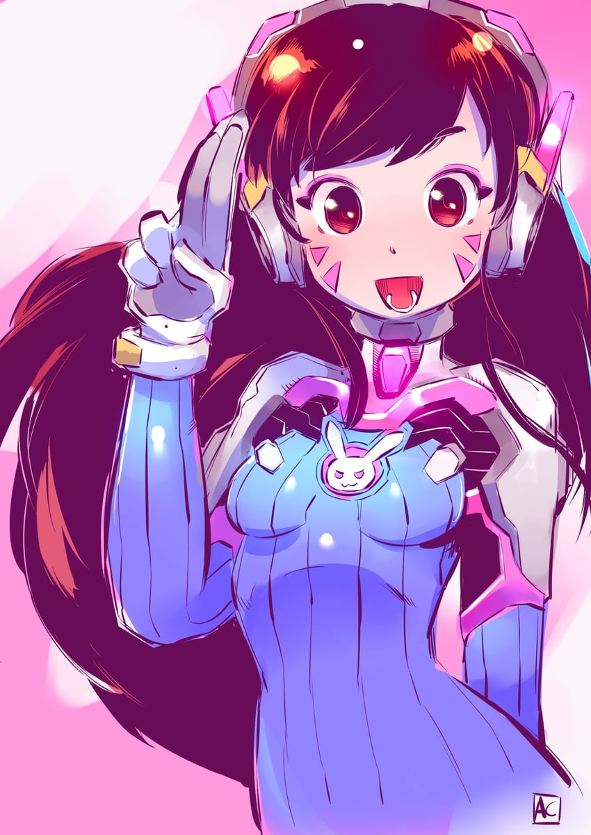 d.va (overwatch and 1 more) drawn by andrewcockroach