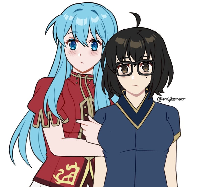 kiran, eirika, and female kiran (fire emblem and 2 more) drawn by maji_(majibomber)
