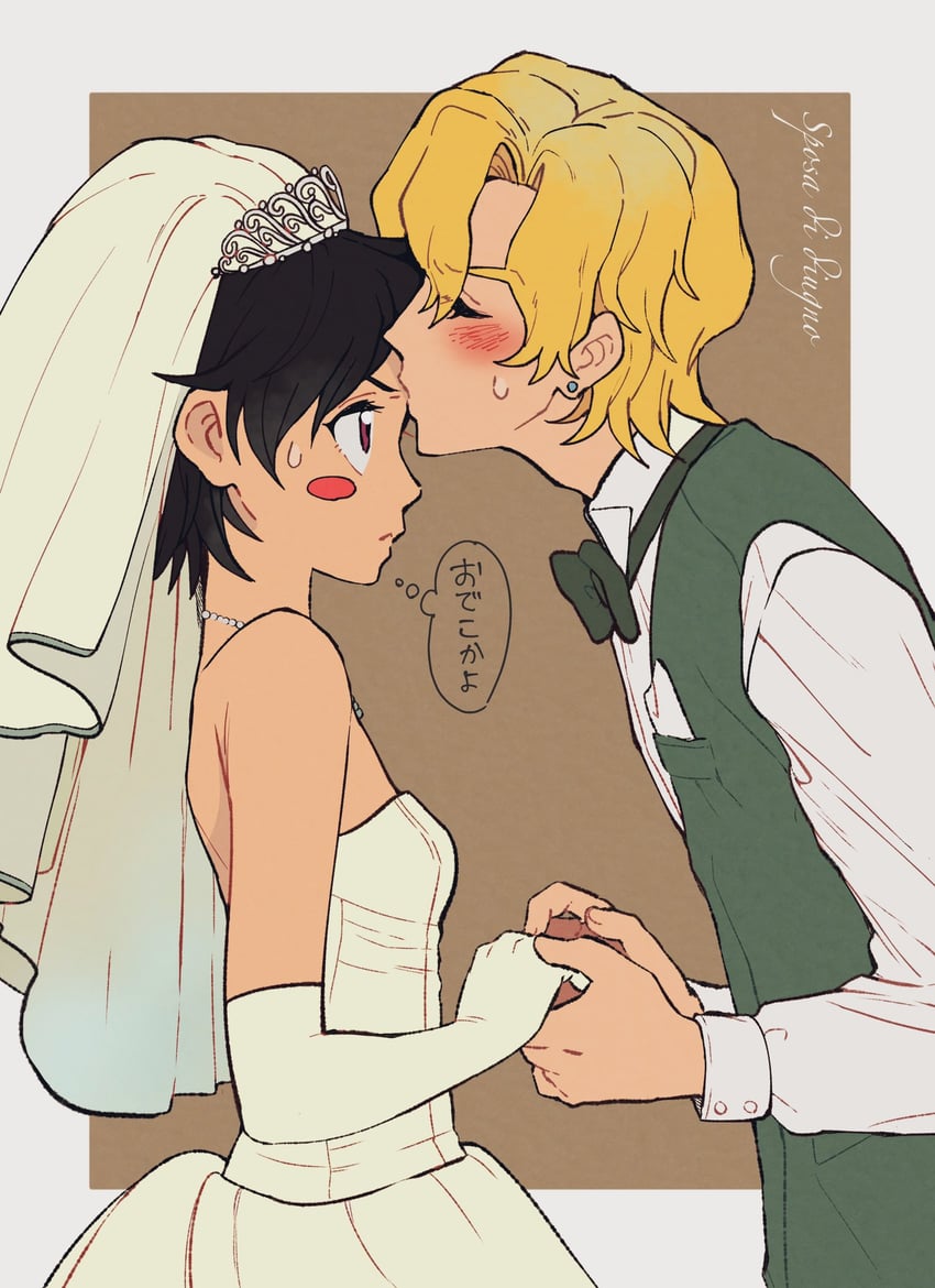 narancia ghirga and pannacotta fugo (jojo no kimyou na bouken and 1 more) drawn by caro_bambino