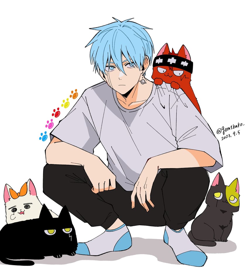 mash burnedead, finn ames, lance crown, lemon irvine, and daut barret (mashle) drawn by genjitsu_o_miro