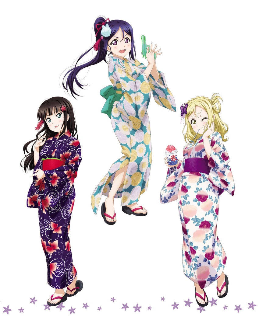 matsuura kanan, kurosawa dia, and ohara mari (love live! and 1 more)