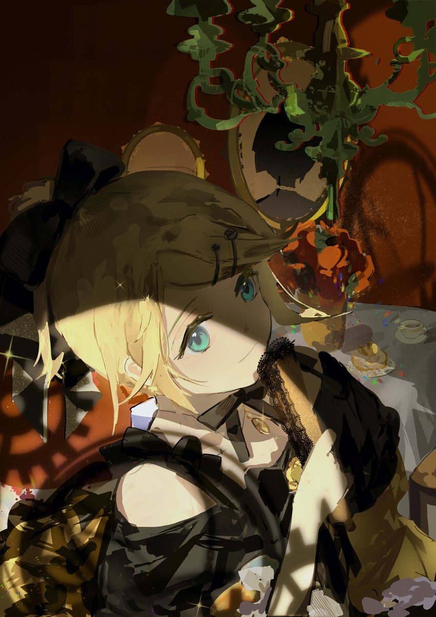 kagamine rin and riliane lucifen d'autriche (vocaloid and 3 more) drawn by momo43757115