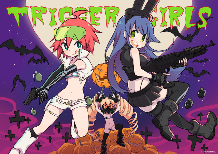trigger-chan, muzzle, frag, and spring (trigger) drawn by mago