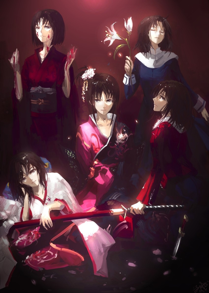 ryougi shiki and void shiki (kara no kyoukai) drawn by stu_dts