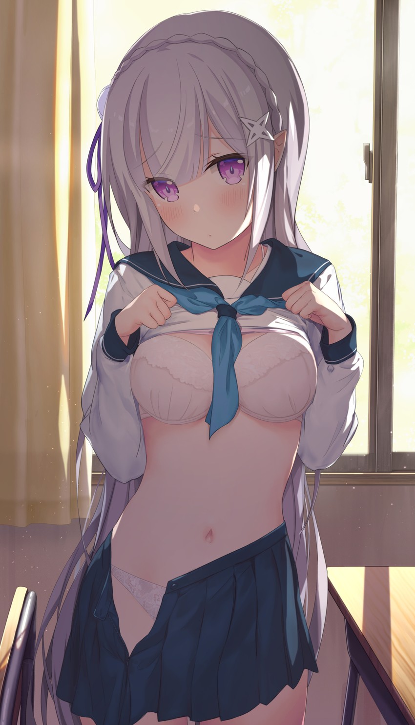 emilia (re:zero kara hajimeru isekai seikatsu) drawn by echiru39