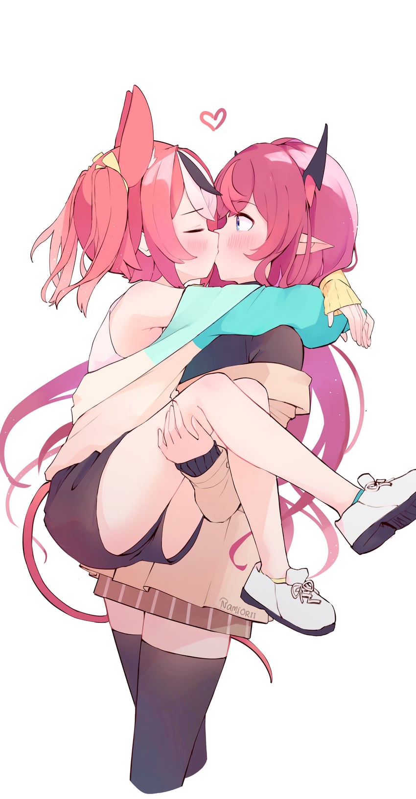 hakos baelz and irys (hololive and 1 more) drawn by namiorii