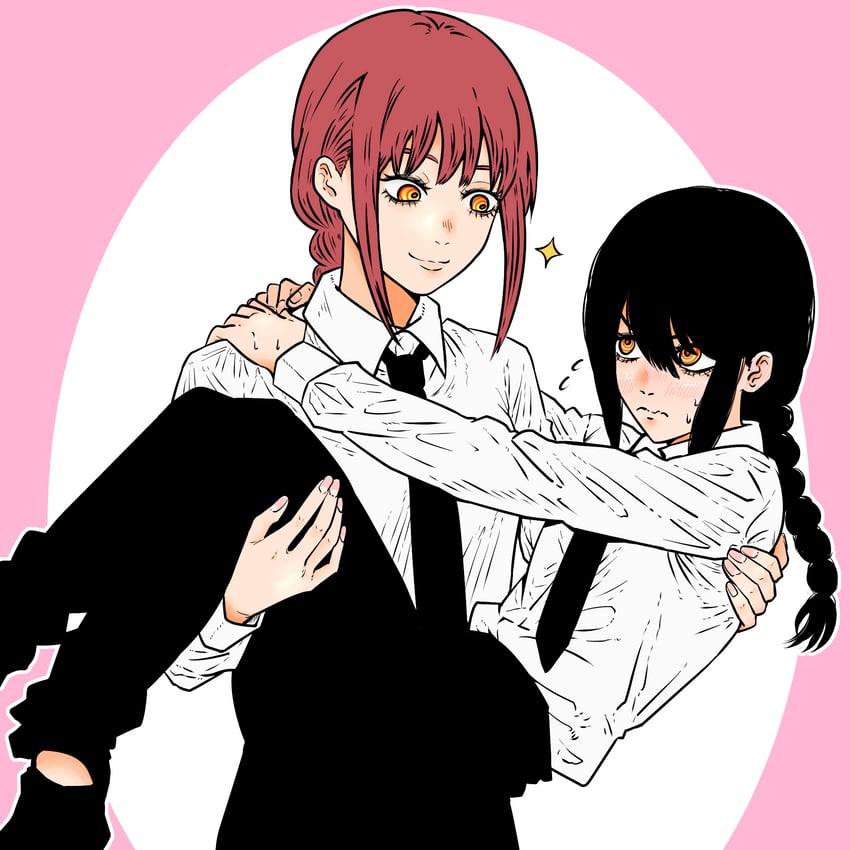 makima and nayuta (chainsaw man) drawn by isuke_(isuke_now)