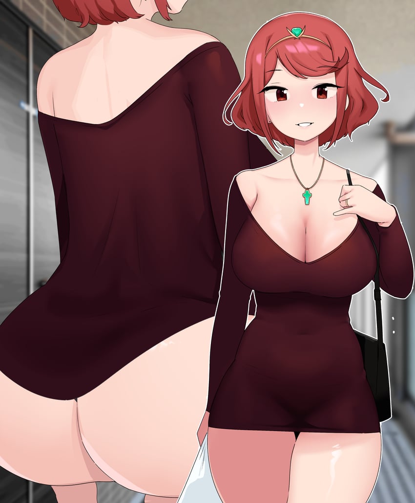 pyra (xenoblade chronicles and 1 more) drawn by moebell