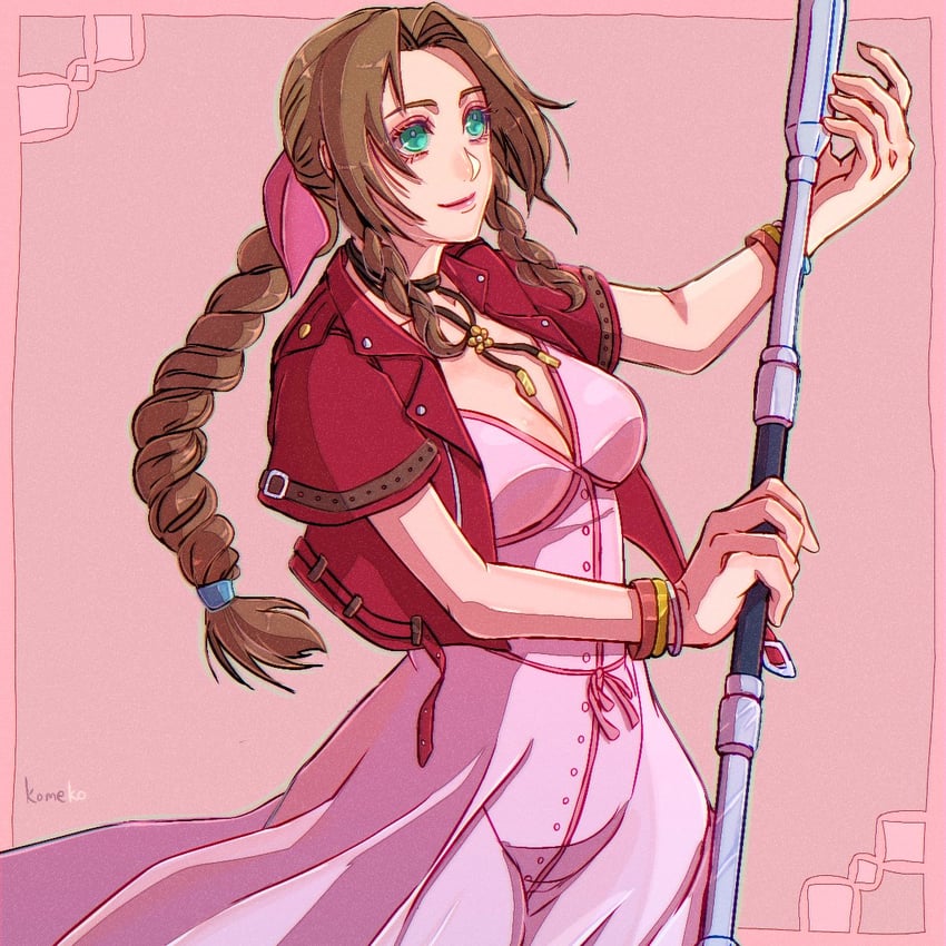 aerith gainsborough (final fantasy and 2 more) drawn by strikek-lvvjm27
