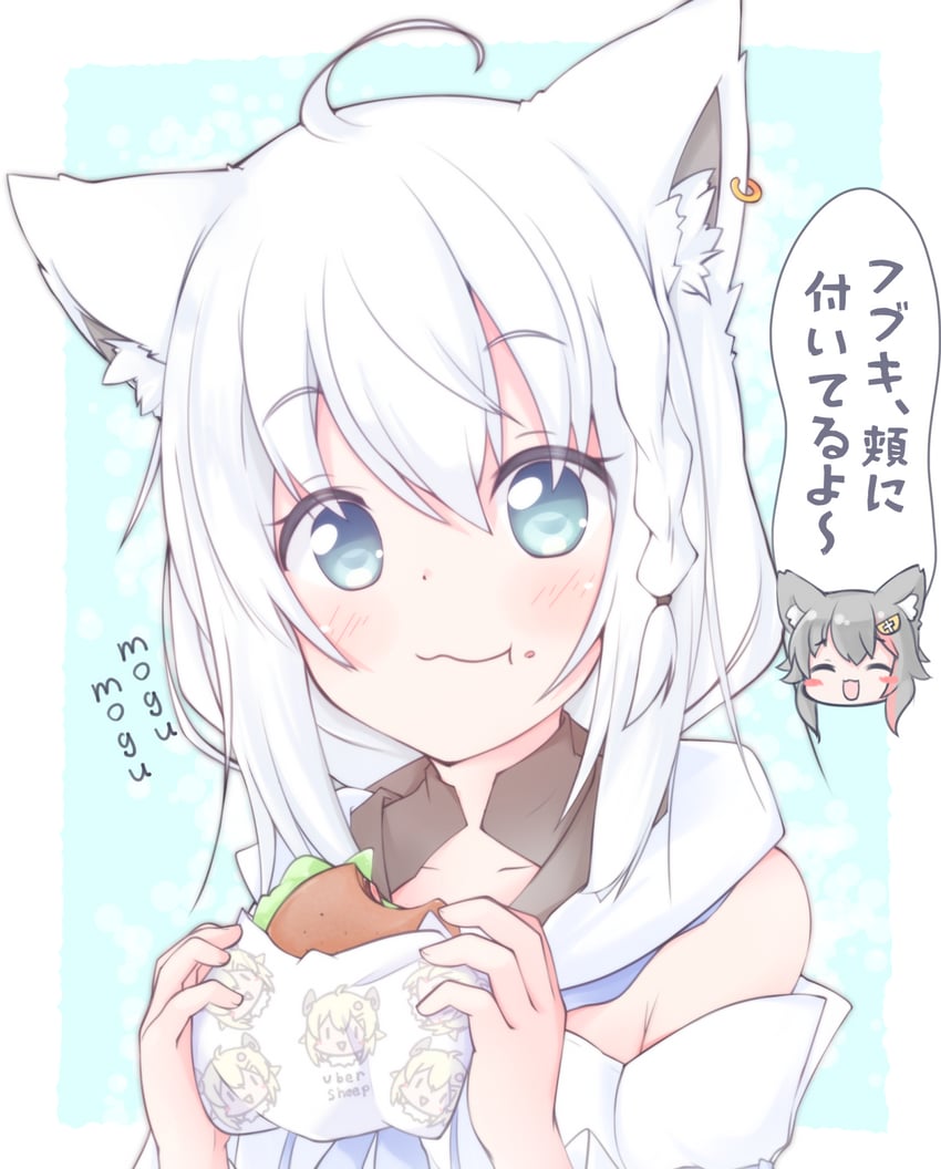 shirakami fubuki and ookami mio (hololive) drawn by chinoru
