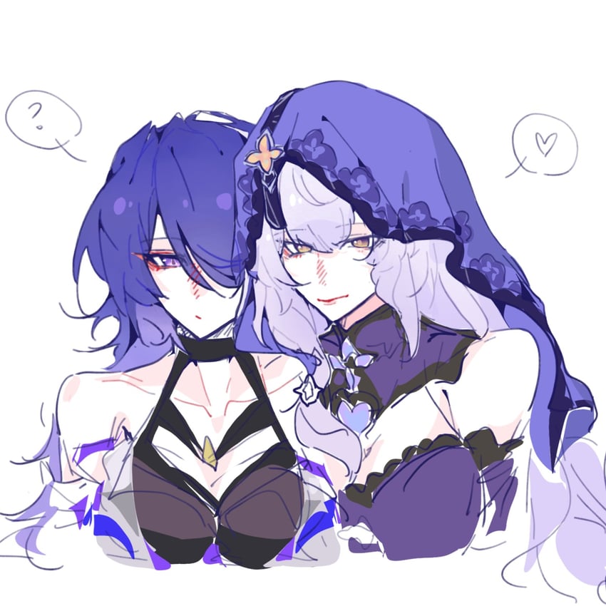 acheron and black swan (honkai and 1 more) drawn by roymsygxelaxpgk