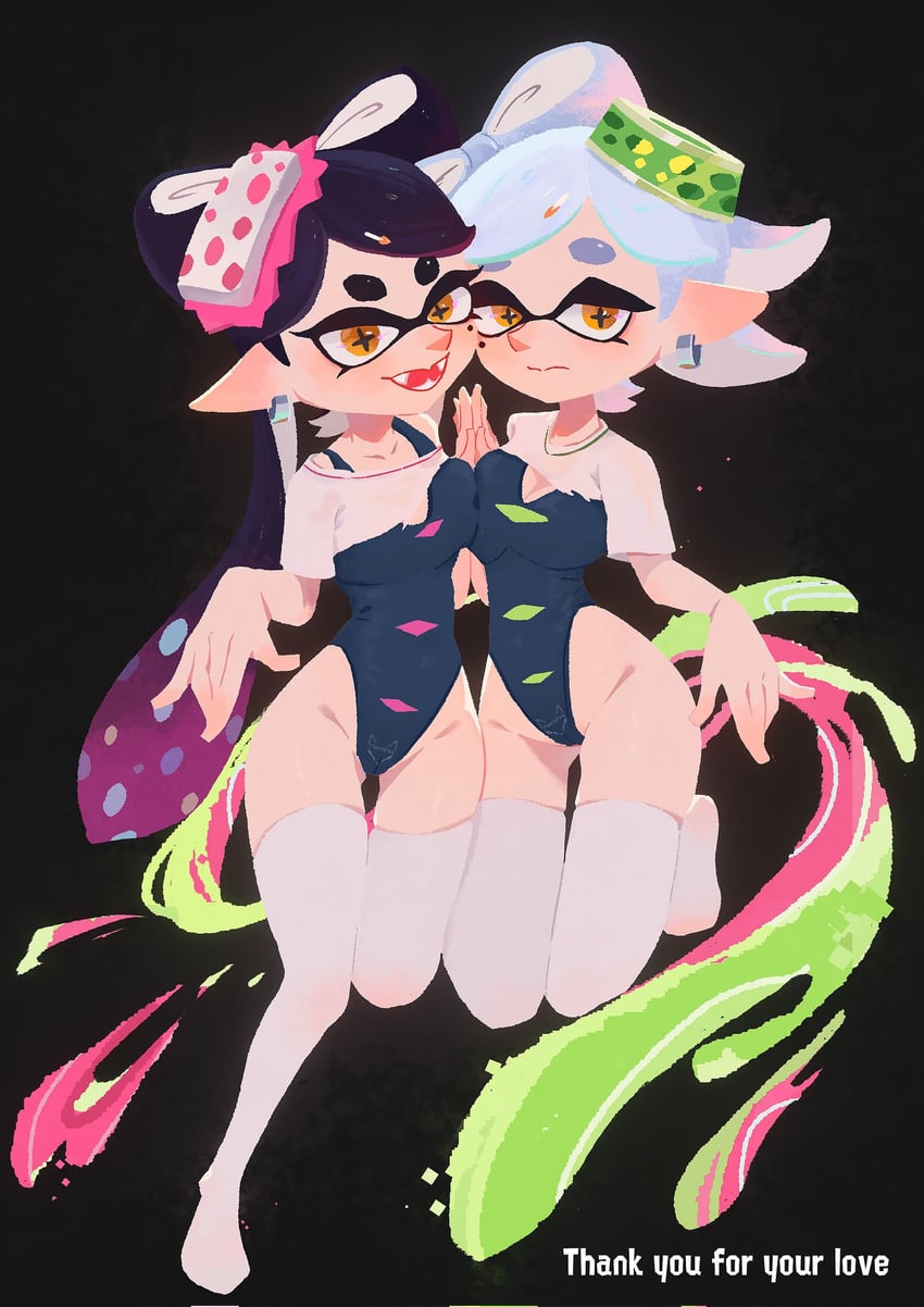 callie and marie (splatoon and 1 more) drawn by zhang_tian57284