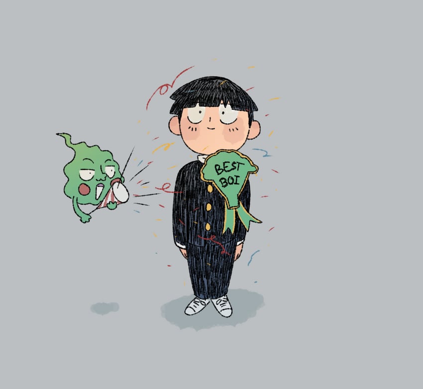 kageyama shigeo and ekubo (mob psycho 100) drawn by cutystuffy