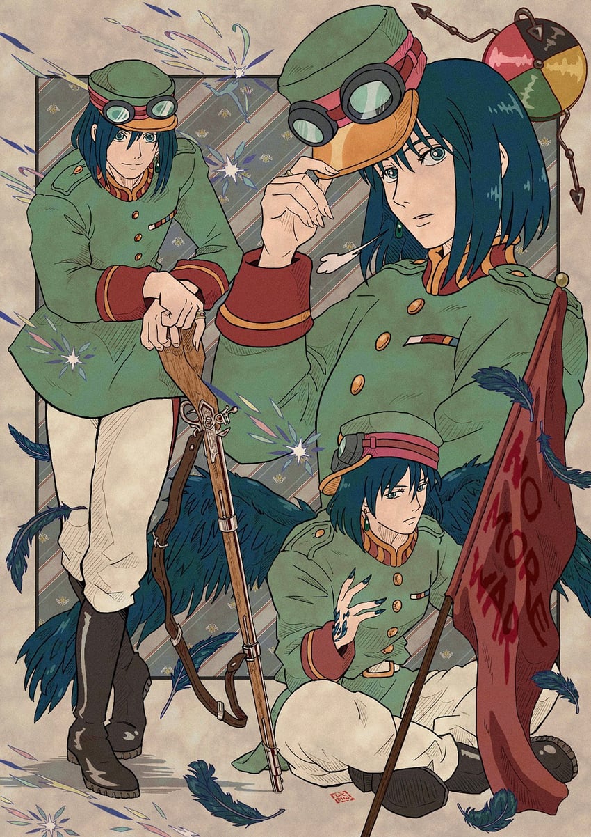 howl pendragon (howl no ugoku shiro) drawn by hitomin_(joutaro195)