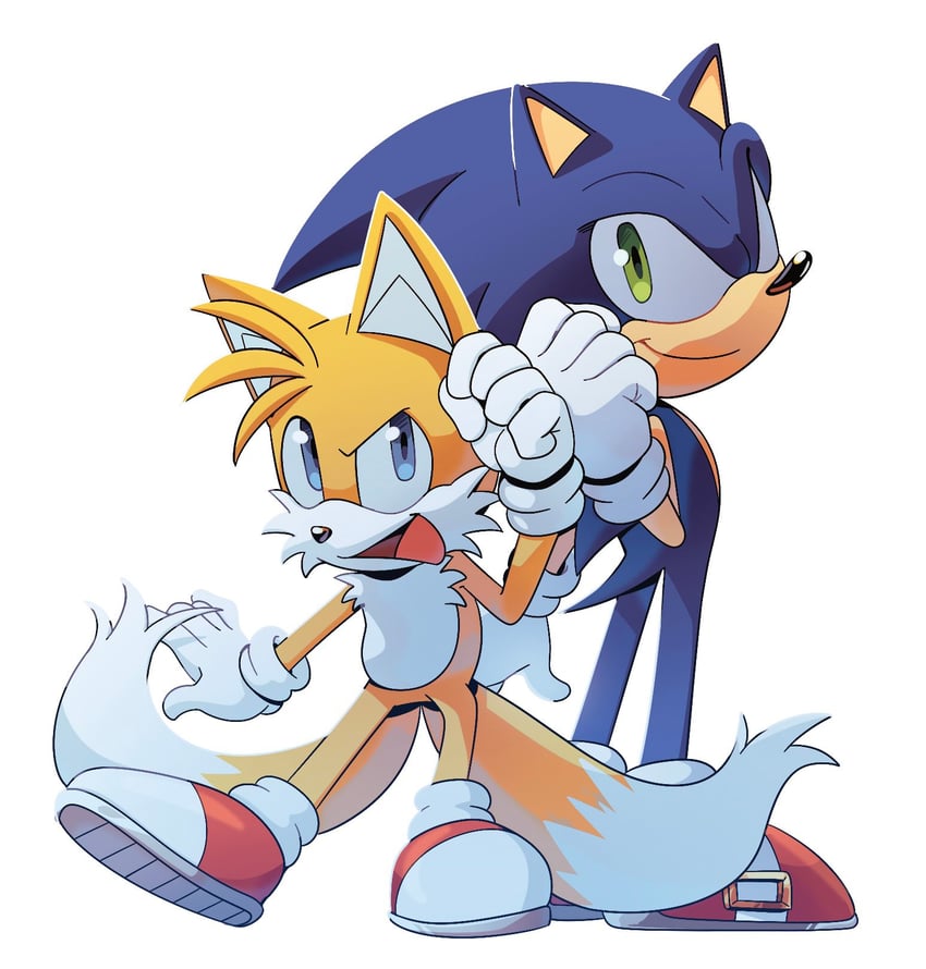 sonic the hedgehog and tails (sonic) drawn by nic_kenten