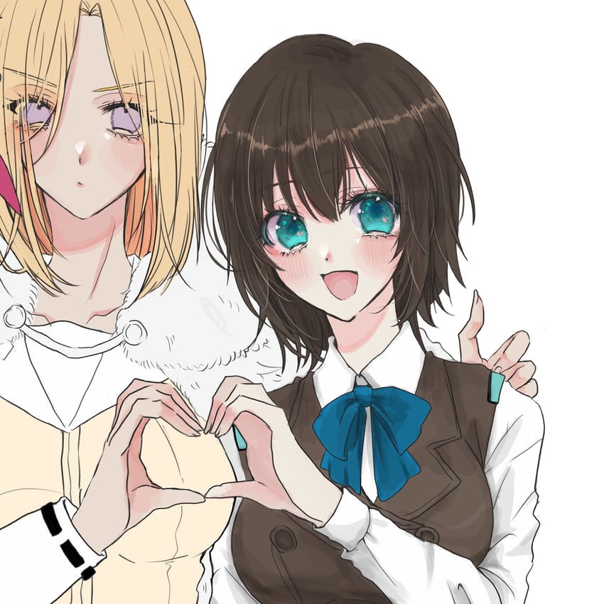 aoi erika and minase ichigo (heaven burns red) drawn by n_n_o_o_x
