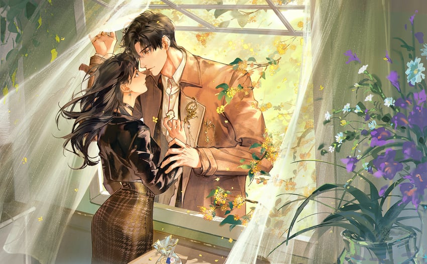 protagonist and zayne (love and deepspace) drawn by chimmyming