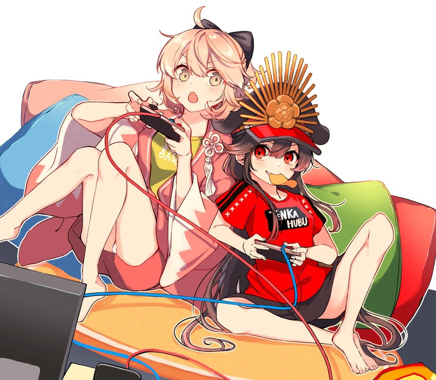 okita souji and oda nobunaga (fate and 1 more) drawn by yui_(tamagohan)
