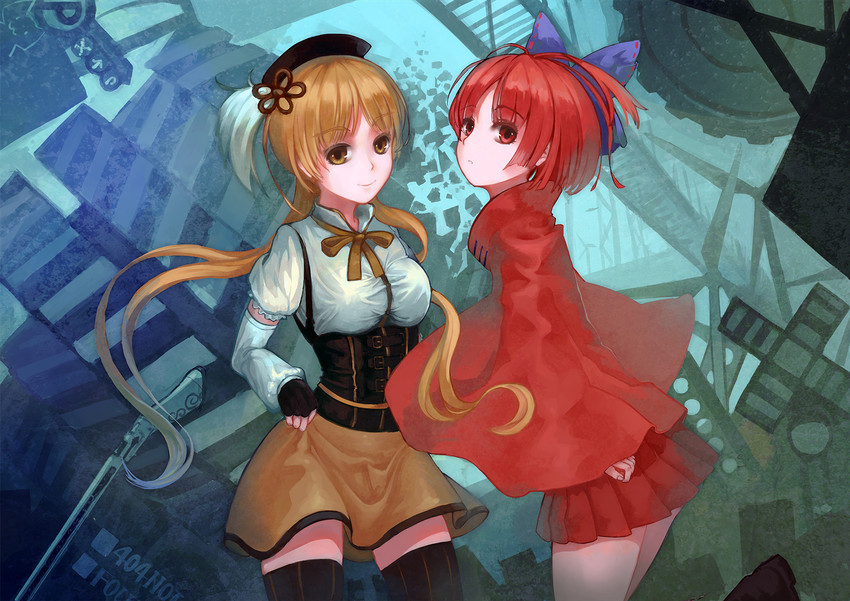 tomoe mami and sekibanki (touhou and 1 more) drawn by hoshimawa