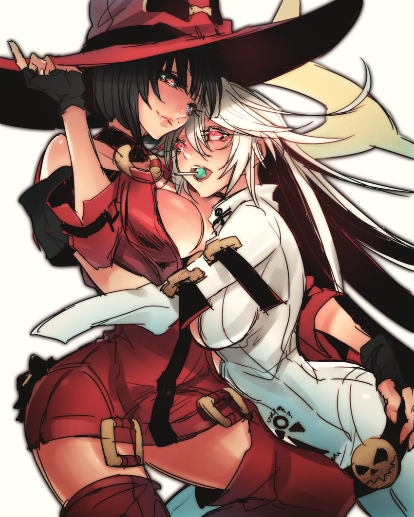 jack-o' valentine and i-no (guilty gear and 1 more) drawn by oro_(sumakaita)