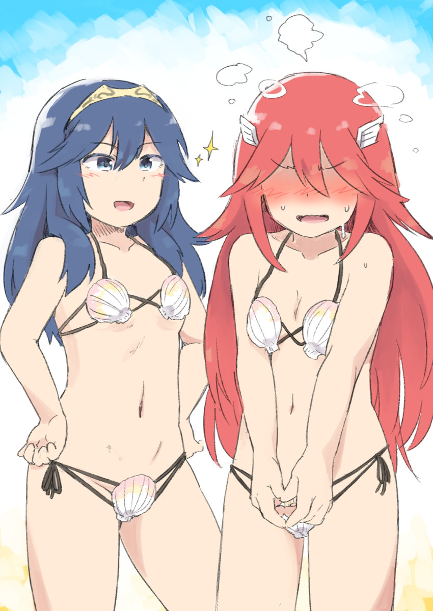 lucina and cordelia (fire emblem and 1 more) drawn by sekaihebi