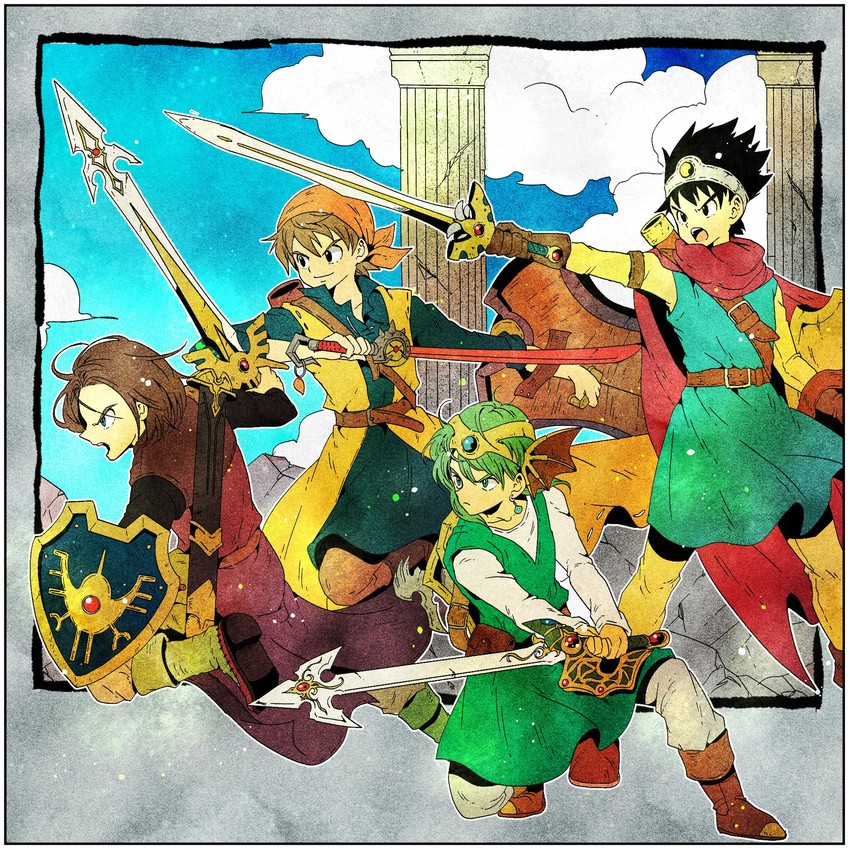 roto and hero (dragon quest and 5 more) drawn by toriga