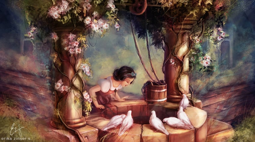 snow white (snow white and the seven dwarfs) drawn by glimpen