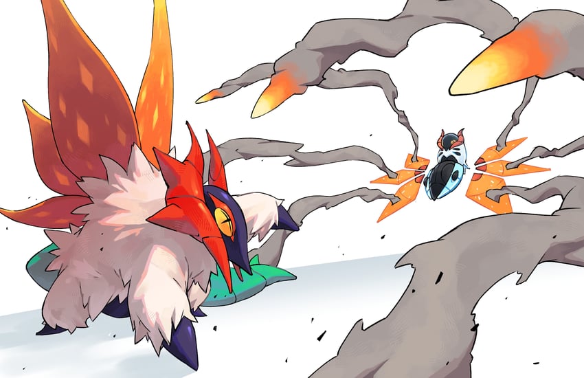 slither wing and iron moth (pokemon) drawn by orisghost
