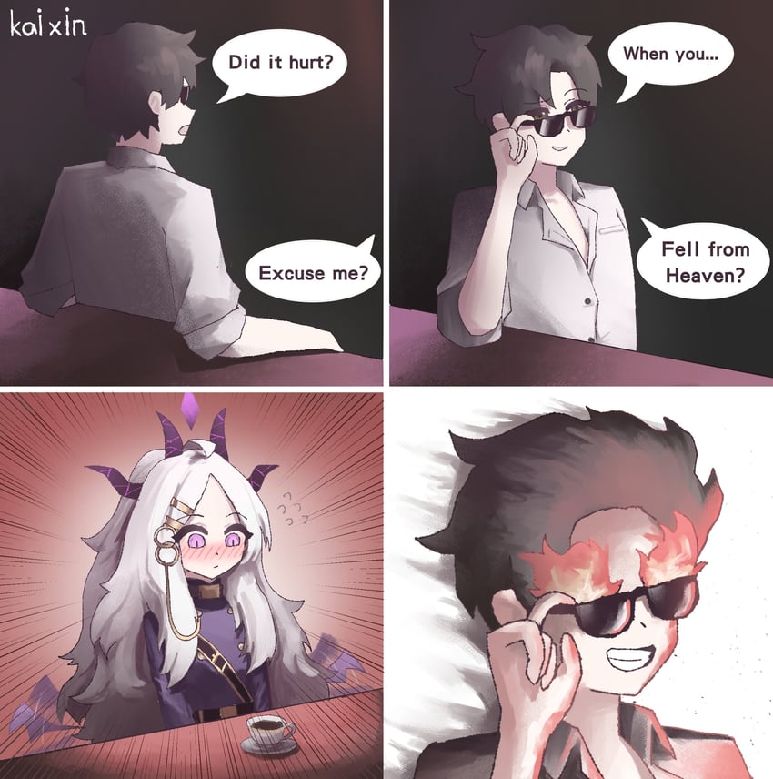 sensei and hina (blue archive and 1 more) drawn by kai_xin