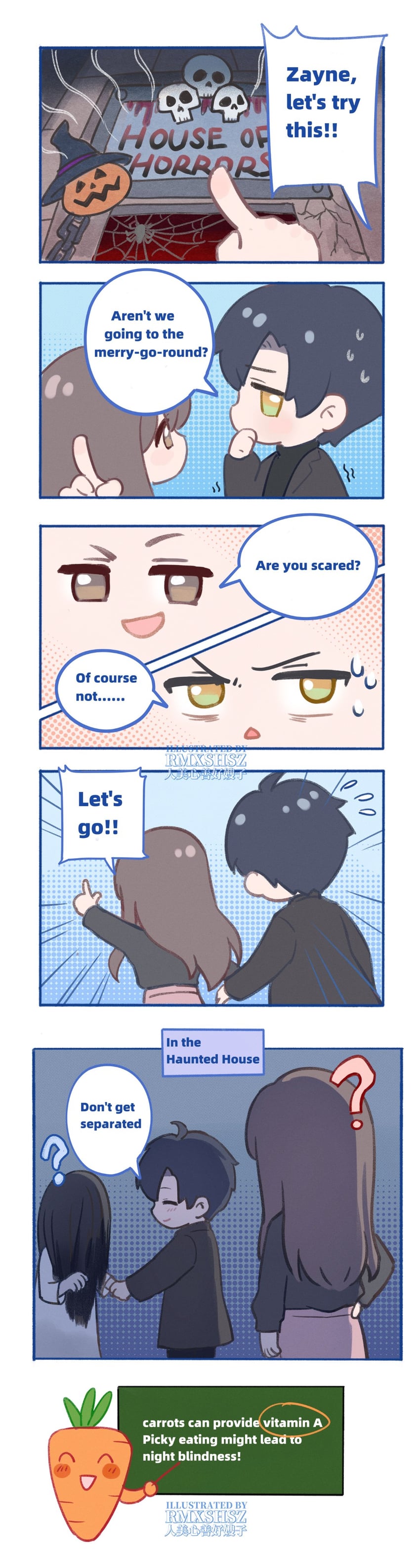 protagonist and zayne (love and deepspace) drawn by ren_mei_xin_shan_hao_saozi