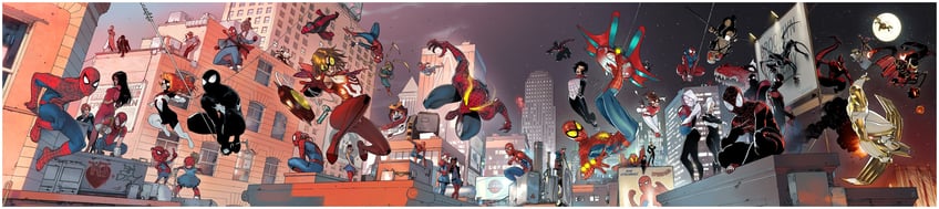 spider-man, spider-gwen, peni parker, miles morales, felicia hardy, and 41 more (marvel and 2 more) drawn by bengal