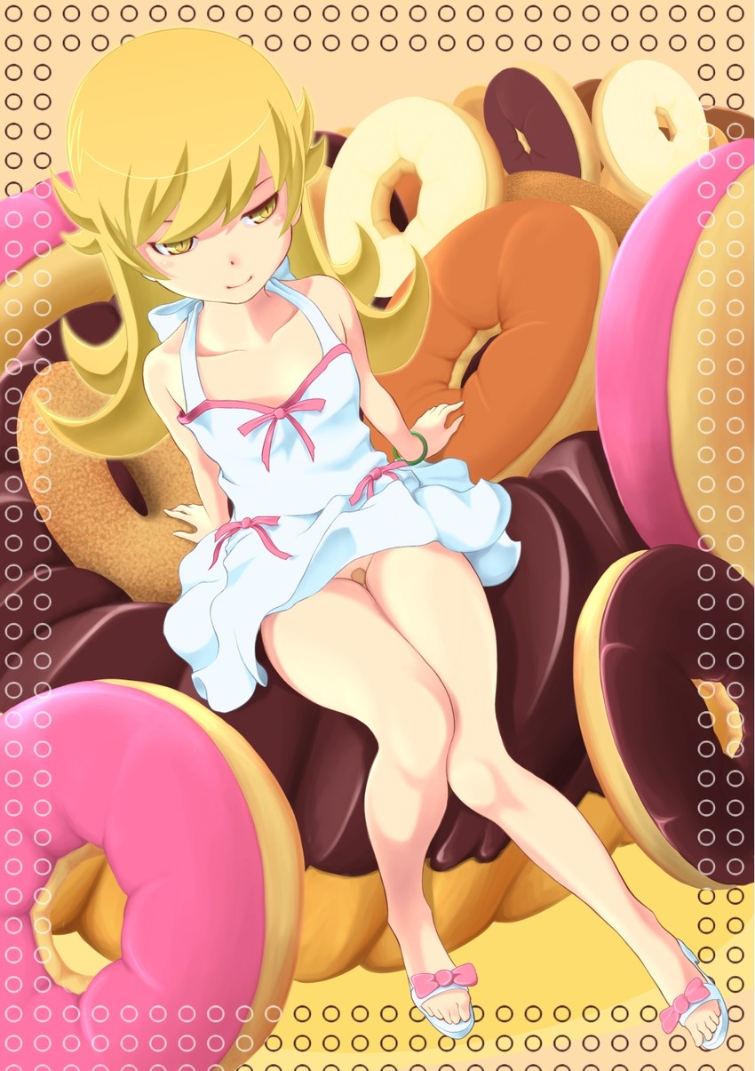 oshino shinobu (monogatari and 1 more) drawn by wa_(genryusui)
