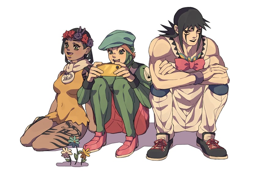 dragona joestar, usagi aloha'oe, and charming man (jojo no kimyou na bouken and 1 more) drawn by siniy