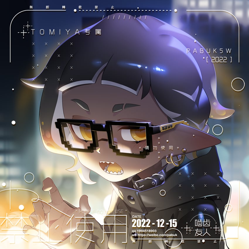 inkling player character and inkling girl (splatoon) drawn by pabuk5w