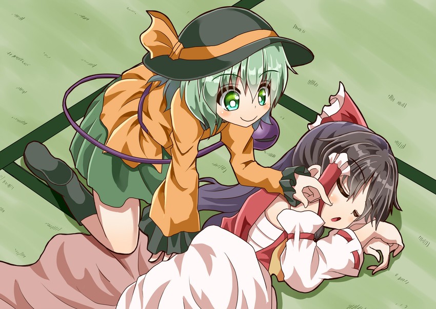 hakurei reimu and komeiji koishi (touhou) drawn by sugiyama_ichirou