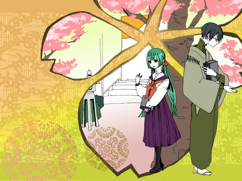 hatsune miku and hiyama kiyoteru (vocaloid) drawn by yone-shakku
