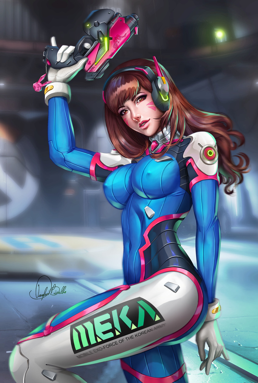 d.va (overwatch and 1 more) drawn by douglas_bicalho