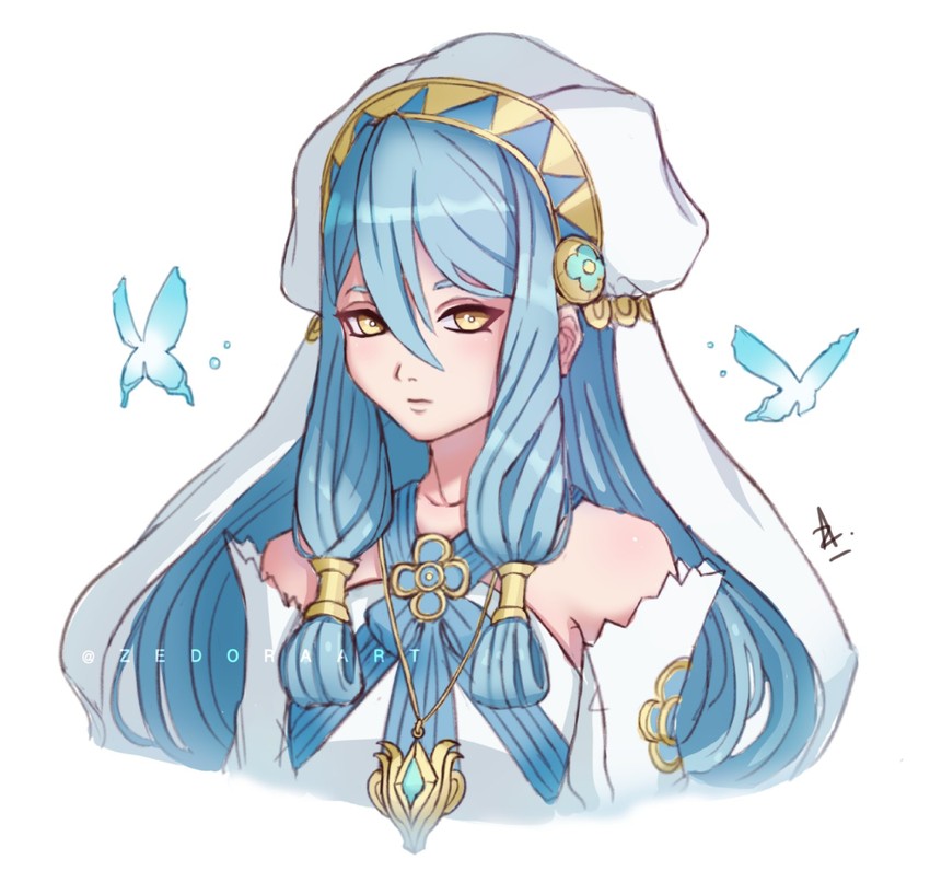 azura (fire emblem and 2 more) drawn by zedoraart